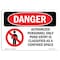Signmission Safety Sign, OSHA Danger, 3.5" Height, 5" Width, Authorized Personnel, Landscape OS-DS-D-35-L-1917 - alternate 1